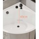Keze triangular fan-shaped bathtub, acrylic sitting mini massage corner bathtub for small homes