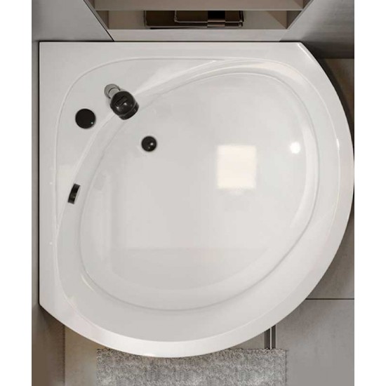Keze triangular fan-shaped bathtub, acrylic sitting mini massage corner bathtub for small homes