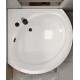Keze triangular fan-shaped bathtub, acrylic sitting mini massage corner bathtub for small homes