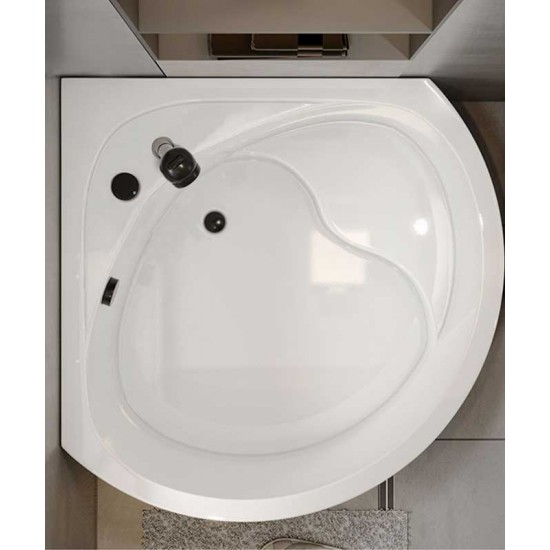 Keze triangular fan-shaped bathtub, acrylic sitting mini massage corner bathtub for small homes