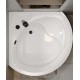 Keze triangular fan-shaped bathtub, acrylic sitting mini massage corner bathtub for small homes