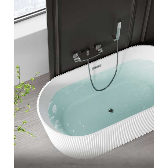 European-style acrylic home bathtub, double deepening isolation bathtub, simple bathroom decoration combination