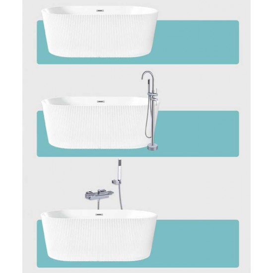European-style acrylic home bathtub, double deepening isolation bathtub, simple bathroom decoration combination