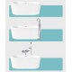 European-style acrylic home bathtub, double deepening isolation bathtub, simple bathroom decoration combination