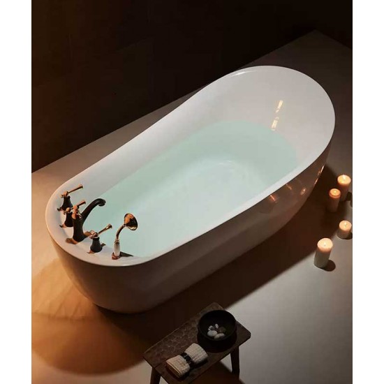Freestanding bathtub, chaise lounge bathtub, simple shower integrated bathtub, modern design bathtub
