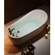 Freestanding bathtub, chaise lounge bathtub, simple shower integrated bathtub, modern design bathtub