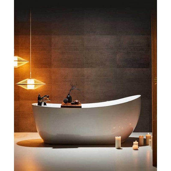 Freestanding bathtub, chaise lounge bathtub, simple shower integrated bathtub, modern design bathtub