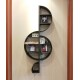 Creative European style music notes shaped metal wrought iron wall bookshelf, piano room music notes decorative art storage bookshelf
