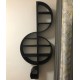Creative European style music notes shaped metal wrought iron wall bookshelf, piano room music notes decorative art storage bookshelf