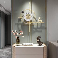 Creative handmade pure iron material fashion sweep second movement wall decoration quartz wall clock