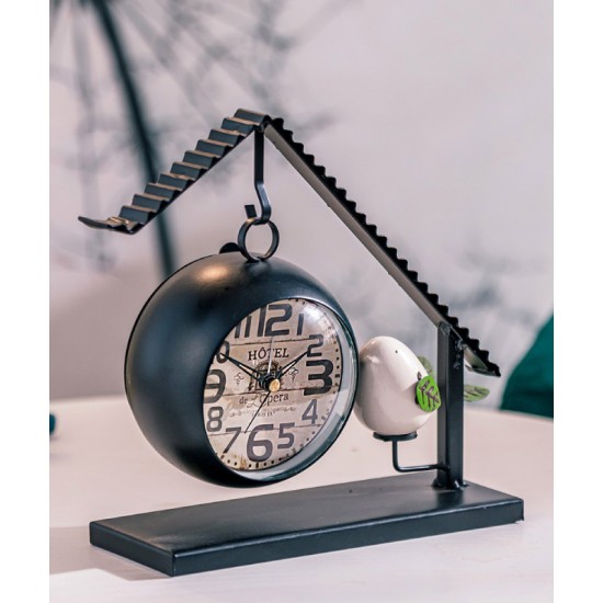 Creative silent clock decor, tabletop simple clock, kids and bedroom ornament