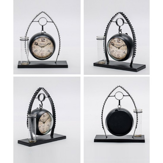 Creative silent clock decor, tabletop simple clock, kids and bedroom ornament