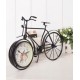 A desktop clock ornament in the shape of a bicycle with a delicate design