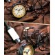 A desktop clock ornament in the shape of a bicycle with a delicate design
