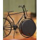 A desktop clock ornament in the shape of a bicycle with a delicate design