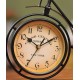 A desktop clock ornament in the shape of a bicycle with a delicate design