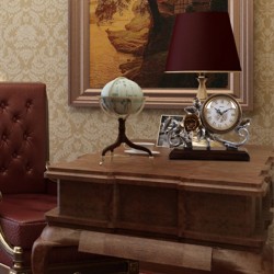 European style silent table clock Home decoration retro bedside clock