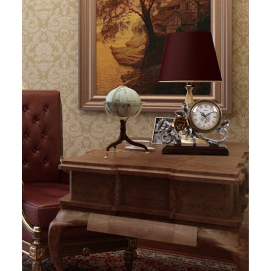 European style silent table clock Home decoration retro bedside clock
