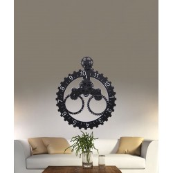 Creative multifunctional metal wall clock Silent decorative clock in retro style with a visible mechanism