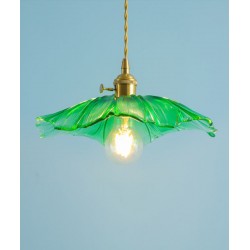Nordic minimalist stained glass hanging line bedside lamp, post-modern creative bedroom restaurant lamp, small chandelier
