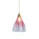 Nordic minimalist stained glass hanging line bedside lamp, post-modern creative bedroom restaurant lamp, small chandelier