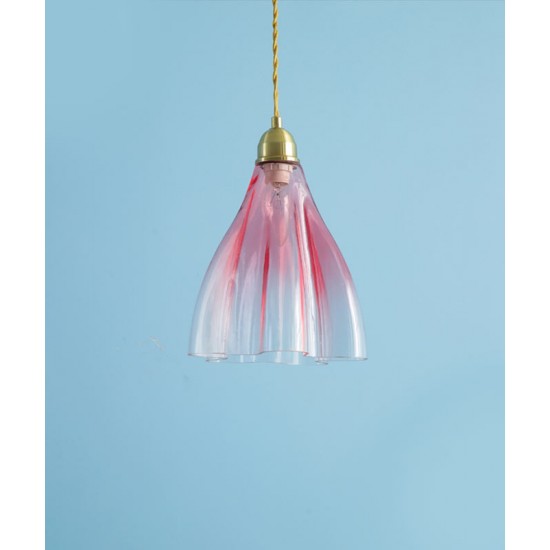 Nordic minimalist stained glass hanging line bedside lamp, post-modern creative bedroom restaurant lamp, small chandelier