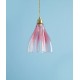 Nordic minimalist stained glass hanging line bedside lamp, post-modern creative bedroom restaurant lamp, small chandelier