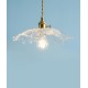 Nordic minimalist stained glass hanging line bedside lamp, post-modern creative bedroom restaurant lamp, small chandelier