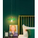 Nordic minimalist stained glass hanging line bedside lamp, post-modern creative bedroom restaurant lamp, small chandelier