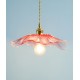 Nordic minimalist stained glass hanging line bedside lamp, post-modern creative bedroom restaurant lamp, small chandelier