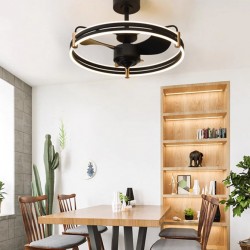 Modern minimalist restaurant fan lamp, living room ceiling fan lamp, large wind fan integrated bedroom ceiling lamp