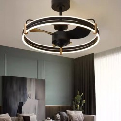 Modern minimalist restaurant fan lamp, living room ceiling fan lamp, large wind fan integrated bedroom ceiling lamp