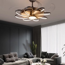 Nordic modern luxury living room fan chandelier, creative fan lamp for restaurant, luxury ceiling fan lamp for simple home bedroom