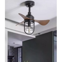 American industrial small ceiling fan lamp, home fan lamp for restaurant living room