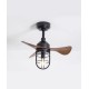 American industrial small ceiling fan lamp, home fan lamp for restaurant living room