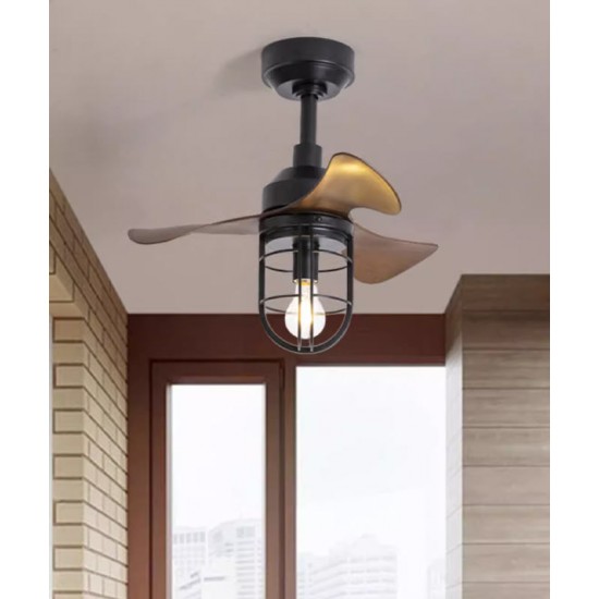 American industrial small ceiling fan lamp, home fan lamp for restaurant living room