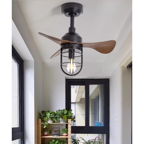 American industrial small ceiling fan lamp, home fan lamp for restaurant living room