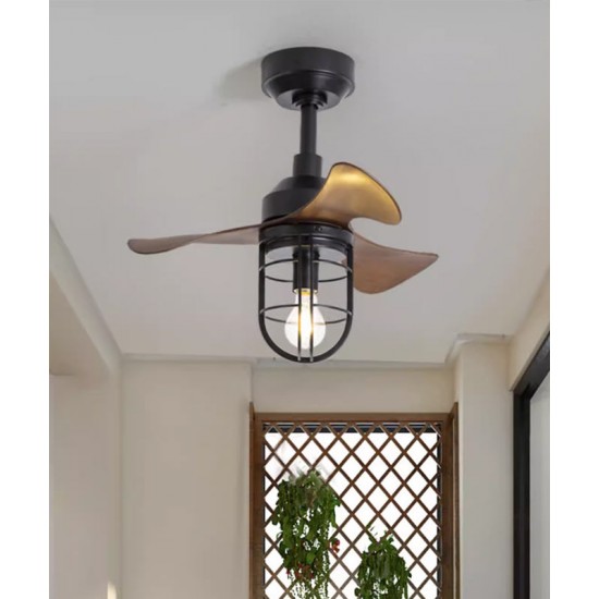 American industrial small ceiling fan lamp, home fan lamp for restaurant living room