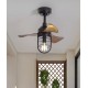 American industrial small ceiling fan lamp, home fan lamp for restaurant living room