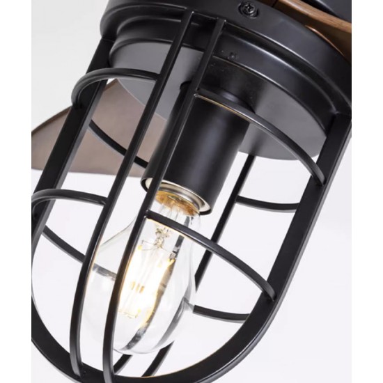 American industrial small ceiling fan lamp, home fan lamp for restaurant living room