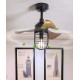 American industrial small ceiling fan lamp, home fan lamp for restaurant living room