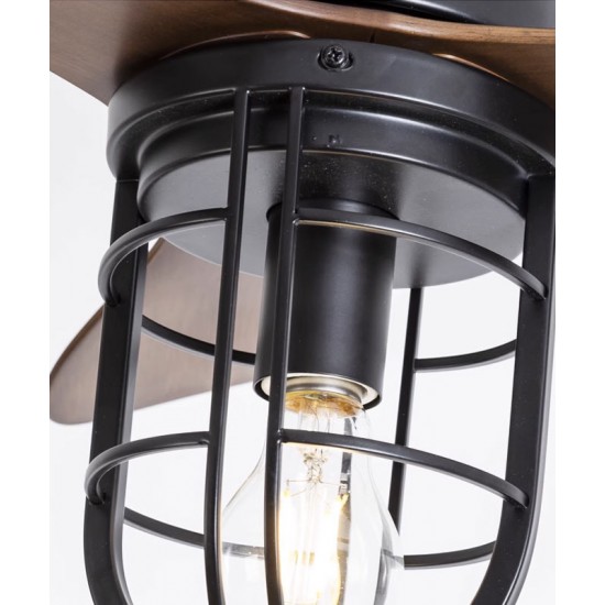 American industrial small ceiling fan lamp, home fan lamp for restaurant living room