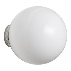 Minimalist glass spherical ball bedside lamp, red and white contemporary lighting fixture