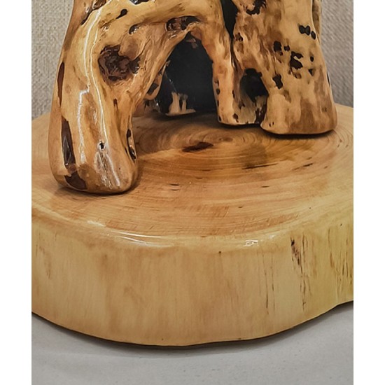 Exquisite handmade solid wood table lamp for bedroom and desktop, handmade solid wood small table, natural style decor, high-value creative holiday gift
