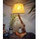 Original handmade floor lamp table lamp for the living room and bedroom made of high quality solid wood, retro bedside lamp