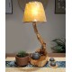 Original handmade floor lamp table lamp for the living room and bedroom made of high quality solid wood, retro bedside lamp