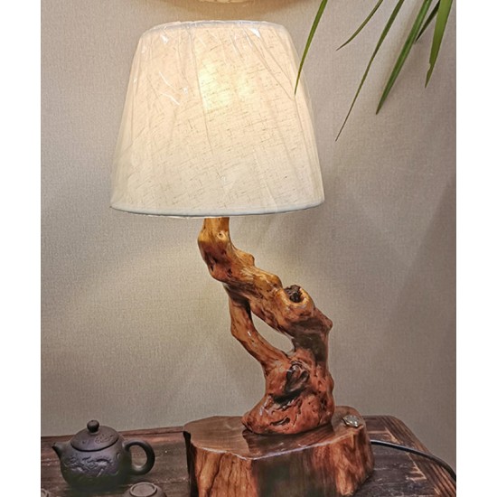 Original handmade floor lamp table lamp for the living room and bedroom made of high quality solid wood, retro bedside lamp