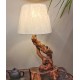 Original handmade floor lamp table lamp for the living room and bedroom made of high quality solid wood, retro bedside lamp