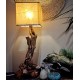 Original handmade floor lamp table lamp for the living room and bedroom made of high quality solid wood, retro bedside lamp