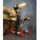 Decorative table lamp in retro style Creative loft-style plumber robot, table lamp, lamp gift, coffee bar decorative industrial lamp, eye protection creative water pipe robot